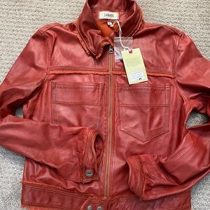 Jakett Hayden moto Red Leather NWT